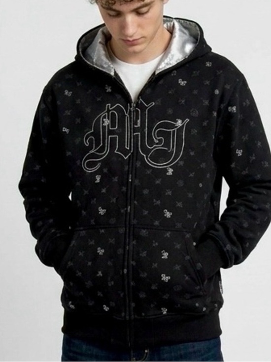 Mecca jeans Other - Vintage Mecca Jeans Co. Y2K
Black All-Over Print Zip-Up
Hoodie - Youth 18/20